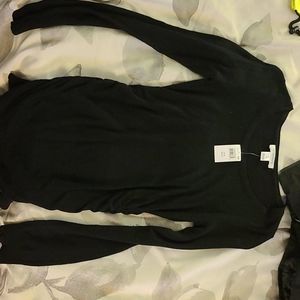 Black long sleeve maternity sweater